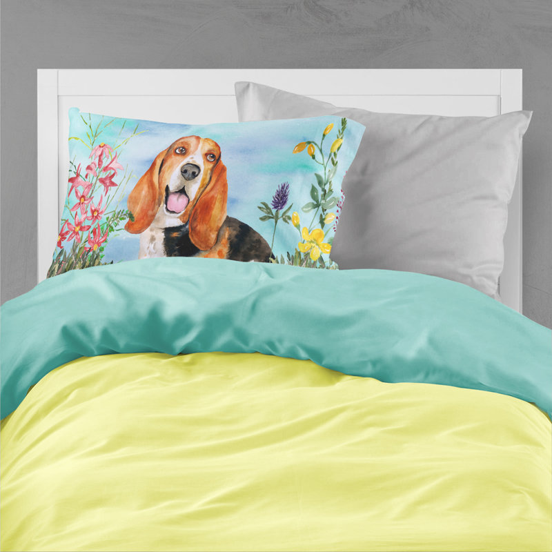 Taie d’oreiller spring, Basset hound