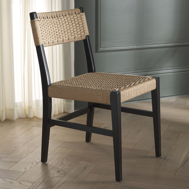 Chaise de salle à manger Dutton, Naturel/noir
