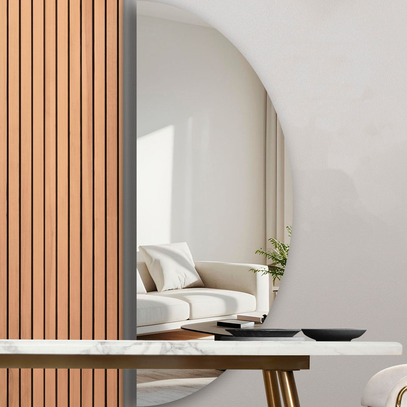 Modern Novelty Wall Mirror, 20 x 53.1 inches | 4 mm Thick Glass with Black EVA Backing (0.8 inches) | Stylish and Functional Home Décor for Living Room, Bedroom, or Entryway | Sleek Design for Contemporary Spaces