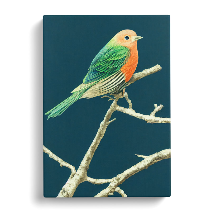 XV1022-3757X Resting Bird - Print, Wrapped Canvas, 50cm H x 35cm W, No Matte