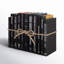 Livres décoratifs - Ensemble de livres onyx et argent - 1 pied de livres noirs