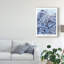 «Cape Town South America City Street Map Blue» par Michael Tompsett, impression sur toile-1277501631