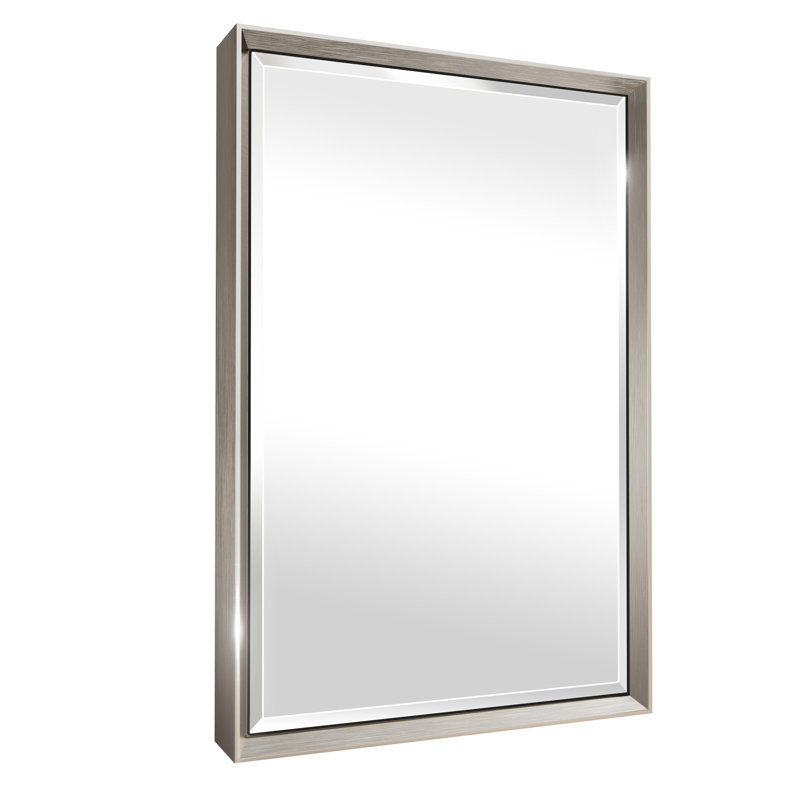 Miroir de salle de bain Lohoski, 24 po x 16 po, Nickel brossé
