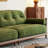 Cream-Style Green Chenille Flannel Sofa