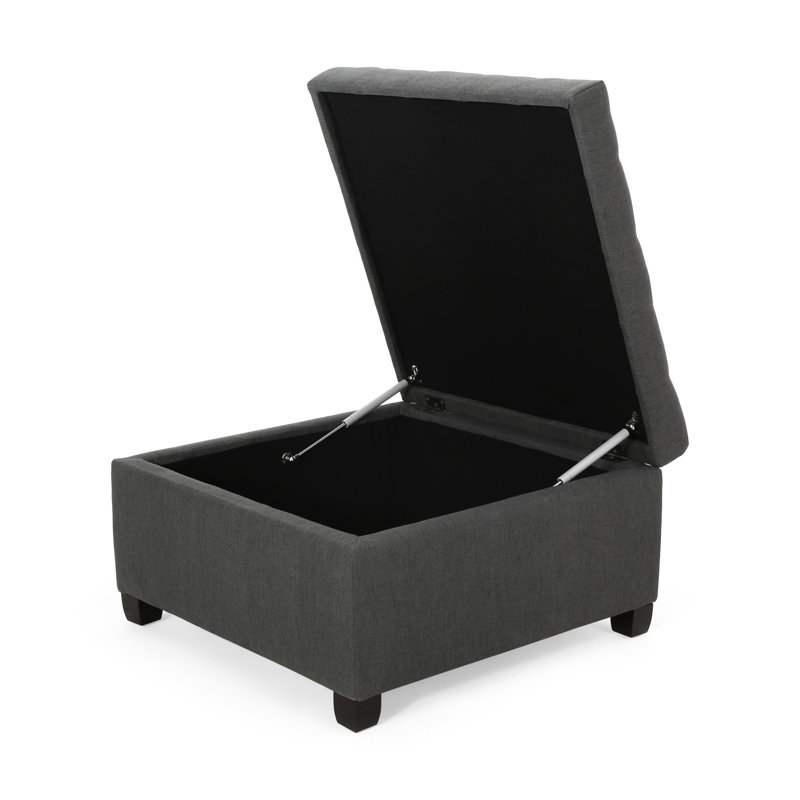 Tissu avec décorations élégantes et rangement - Gris foncé 31 po x 31 po x 18,6 po, Gris foncé