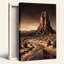 Art mural sur toile Brown Desert Mesa and Winding River-133497875