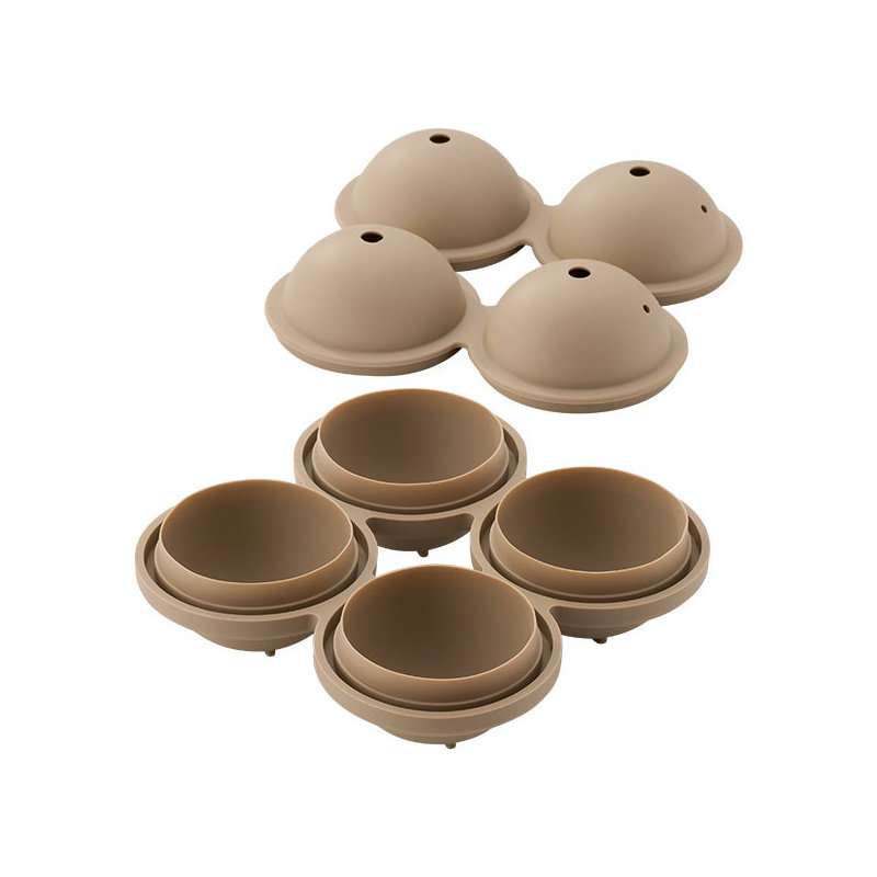Judge Silicone, Round Ice Cube Mould, Hazelnut