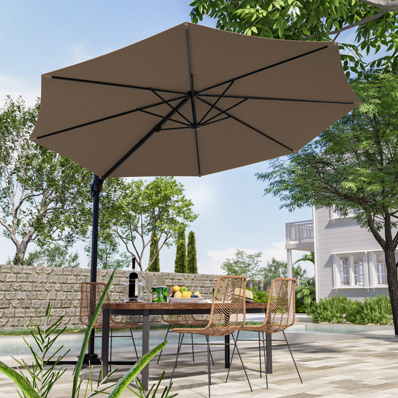 Parasol rond en porte-à-faux 10 pi, Taupe