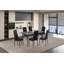 Darees Stone Top Metal Base Dining Table-684337398