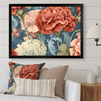" Coral Blue Carnations Harmony I "