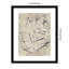 «Staccato Ink Marks on Warm Grey and White» par Pearlstein Wood, reproduction d'art encadrée-1013472211-1013472213