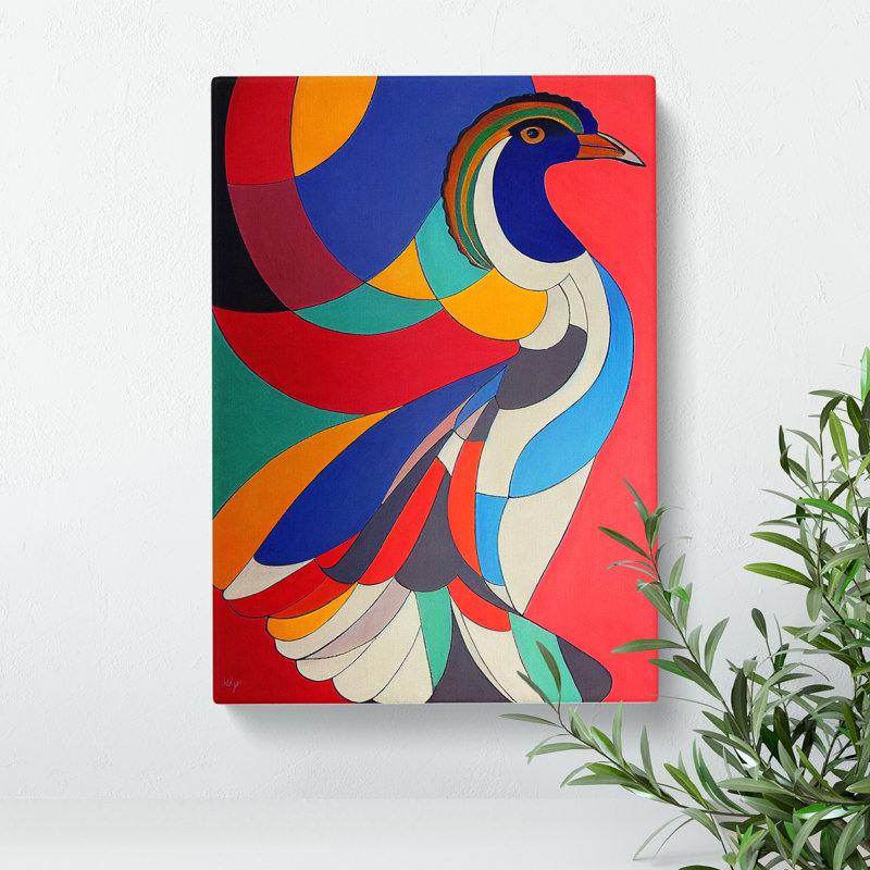 Peacock Abstract No.1 - Wrapped Canvas, 76cm H x 50cm W x 3cm D