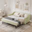Lit de jour simple rembourré convertible 3-en-1 avec couchette et poches de rangement-1020564908