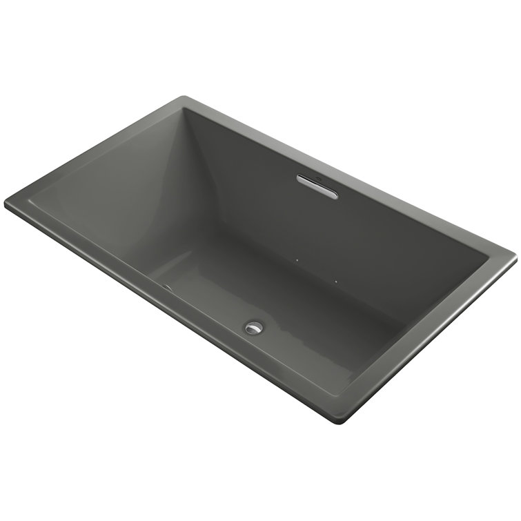 Underscore Rectangle 72" x 42" Heated Bubblemassage Air Bath with Center Drain