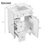Armoire de meuble-lavabo 24 po avec lavabo en céramique, 2 tiroirs, 1 porte-275950236-275950237