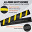 VEVOR 72" Rubber Speed Bump 2 Channel 22000 lbs Load Heavy Duty Speed Hump