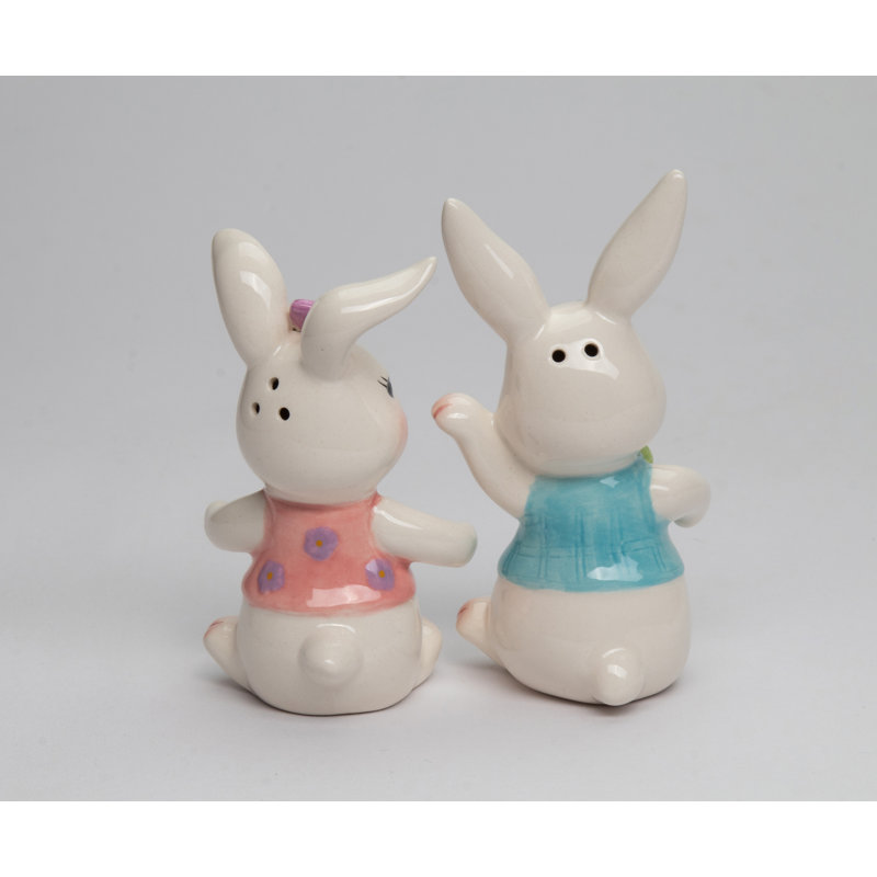 Ensemble salière et poivrière Dancing Christmas Bunny