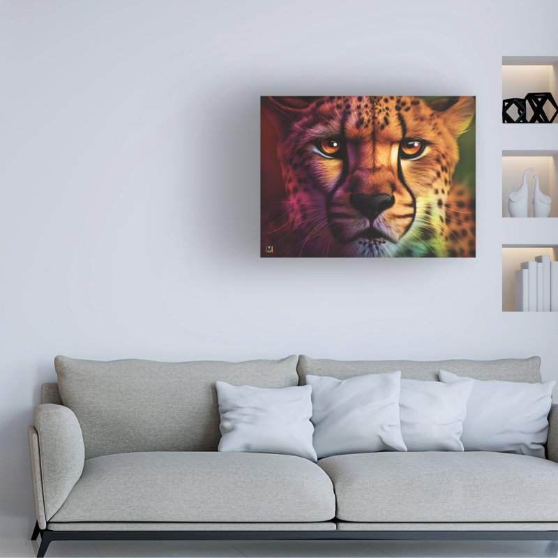 Art sur toile, Michael David Ward, visage du Serengeti, H 24 po x l 32 po