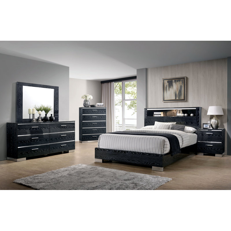 Ensemble de chambre configurable avec lit plateforme Ricka