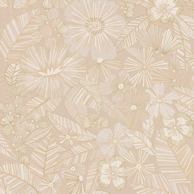 Metallic Bloom Peel and Stick Wallpaper