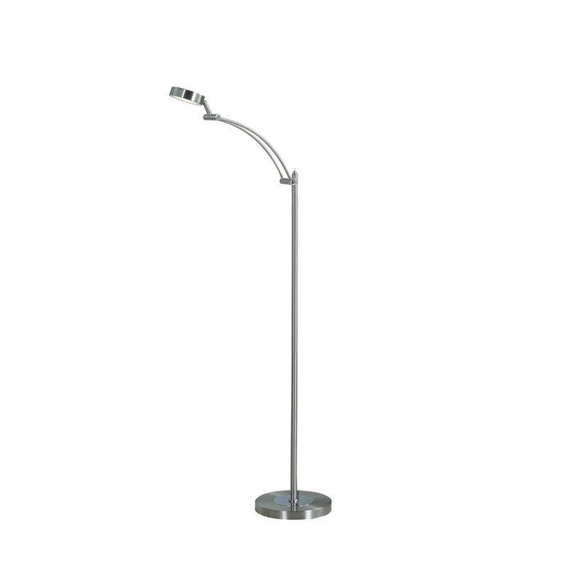54-Inch-Long Tinsley Silver Integrated LED Task Floor Lamp