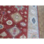 Tapis rectangulaire en laine unique de 12 pi x 14 pi 8 po gris / rouge / bleu