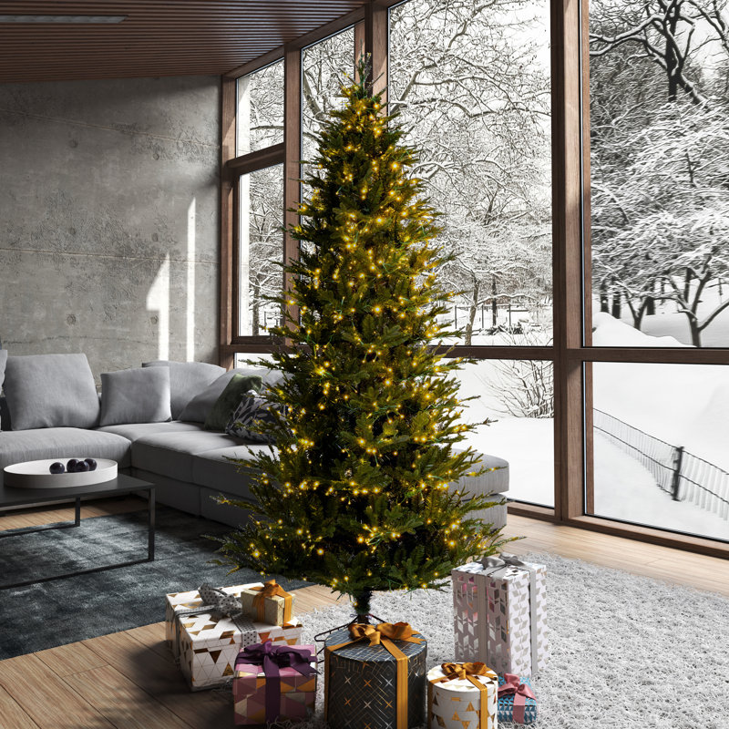 Lighted Artificial Fir Christmas Tree, 6.5' H