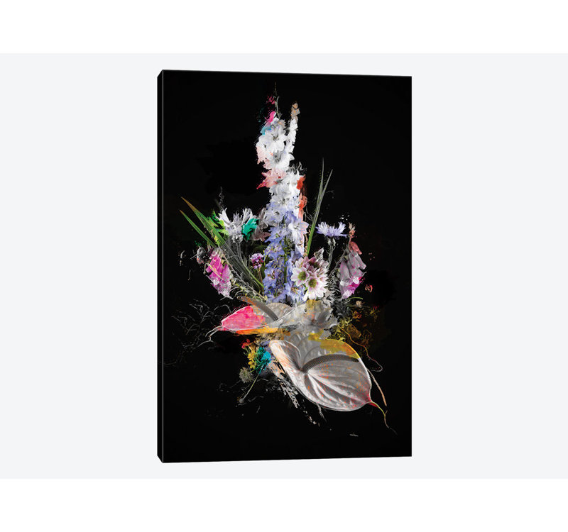 « bouquet xiv », impression sur toile, H 18 po x l 12 po x P 1,5 po, Toile tendue, Pas de tapis