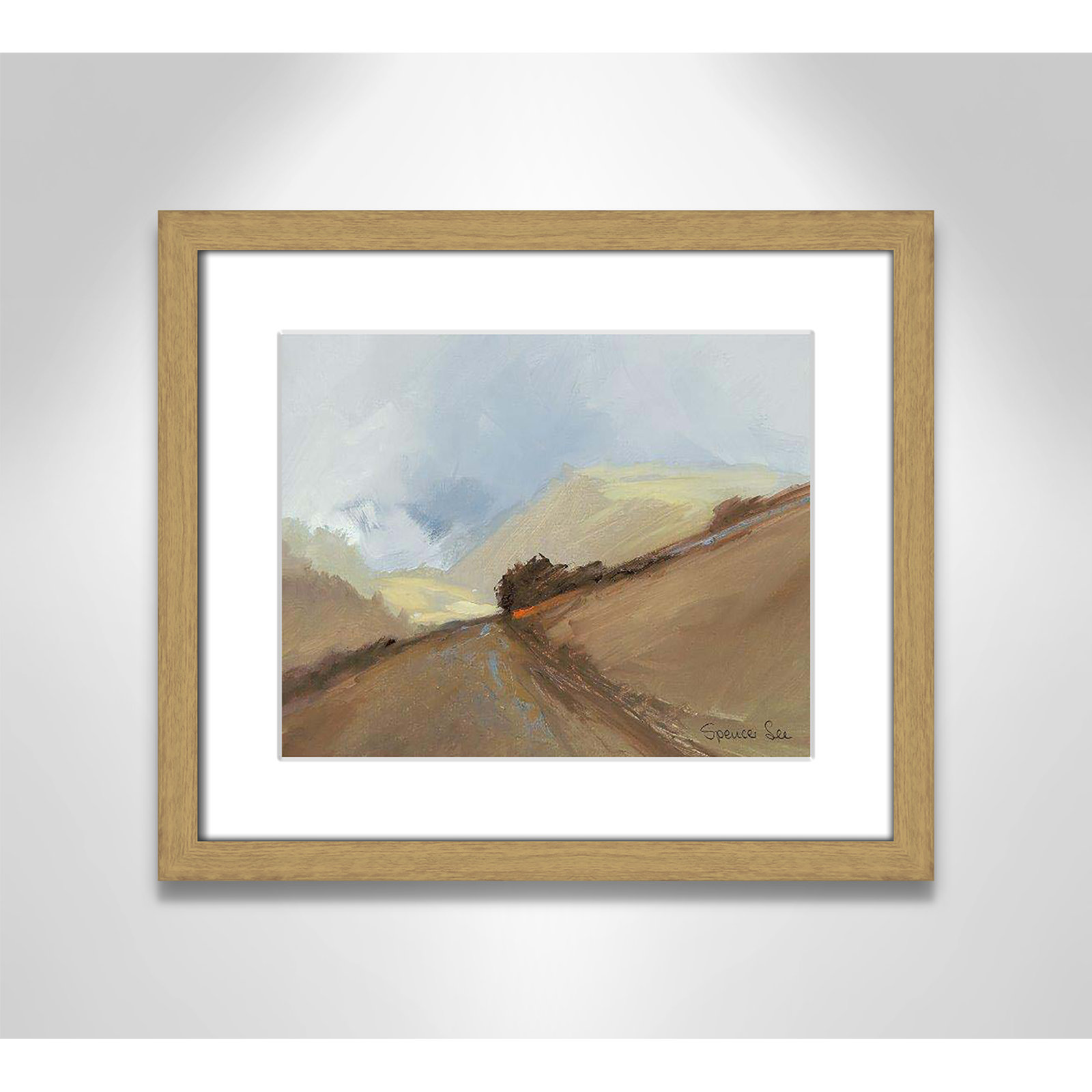 Heaven And Earth II by Spencer Lee, 13" H x 15" W x 0.75" D, Natural Framed