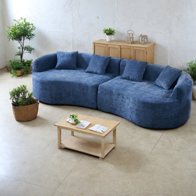 Comfortable Chenille Sofas, Compact Design, Perfect For Living Room