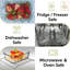 Yogik Set Of 4 Rectangular Glass Food Storage Containers With Eco-Friendly Bamboo Lids - Plastic Free - Phthalate Free - Lfgb Approved - Ovenproof Glass Up To 520 ‘C