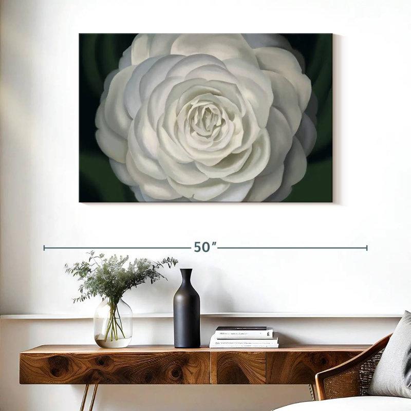 " Camellia ", 26" H x 39" W x 1.25" D