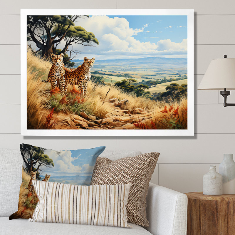Rift Valley Serenade In Africa II - Animals Wall Art Prints, H 30 po x l 40 po x P 1,5 po, Cadre simple blanc