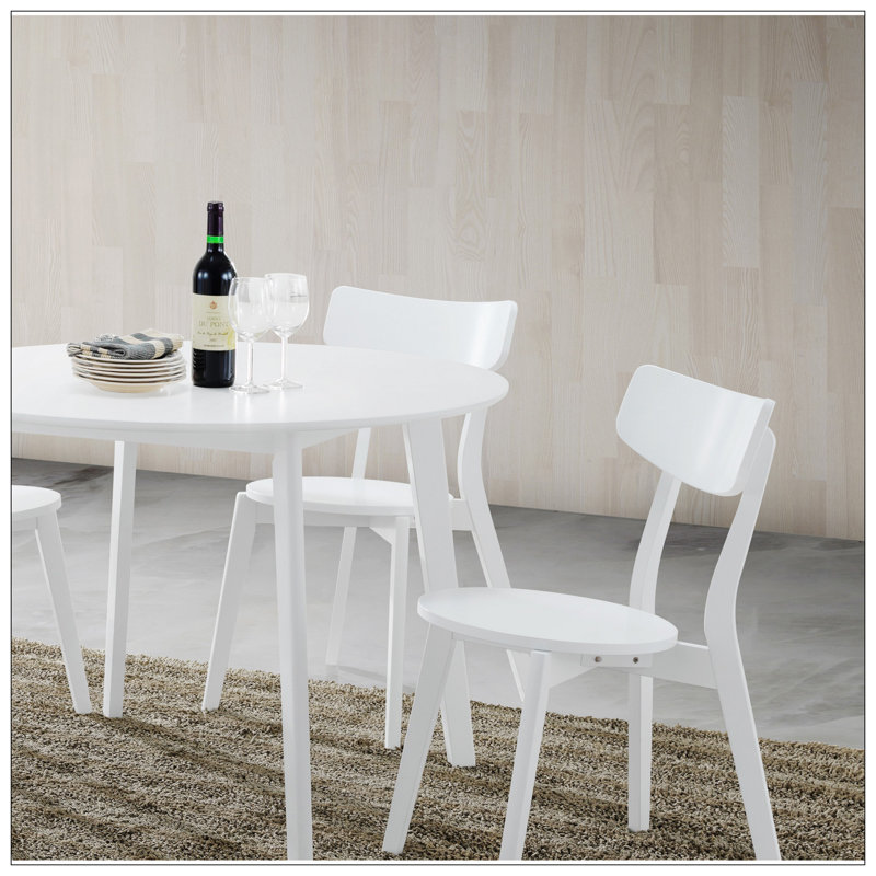 Roma Contemporary White Round Dining Table