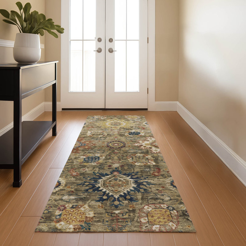 Machine Washable Mayfield AMF1927 Global Rug, Runner 2'3" x 7'6"