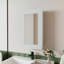 Armoire à pharmacie blanche avec miroir et grande capacité de rangement murale pour la salle de bain Trois espaces intérieurs polyvalents-1563746571