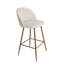 Chaise de bar pivotante à dossier bas 27 po beige et chêne