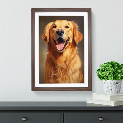 Golden Retriever Realism - Framed Print