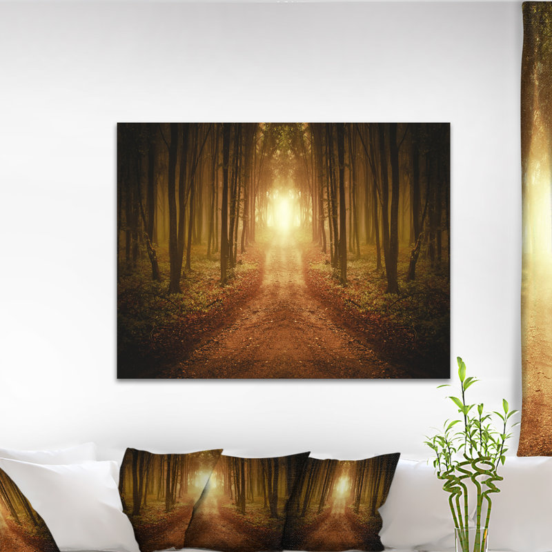 Route dans la forêt symétrique, H 30 po x l 40 po x P 1,5 po, Toile tendue