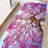Floral-Motif Printed Rug with Soft Pile for Living Room or Bedroom Enhancement in Vibrant Color Palette-914430948