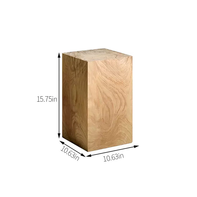 Table d'appoint de patio en bois massif