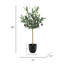 Petit olivier artificiel en pot 24 po