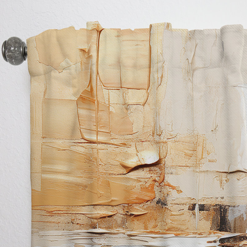 Beige Grey Geometric Collage II - Modern Velvet Curtain - Room Darkening - 1 Panel, 52" W x 84" L