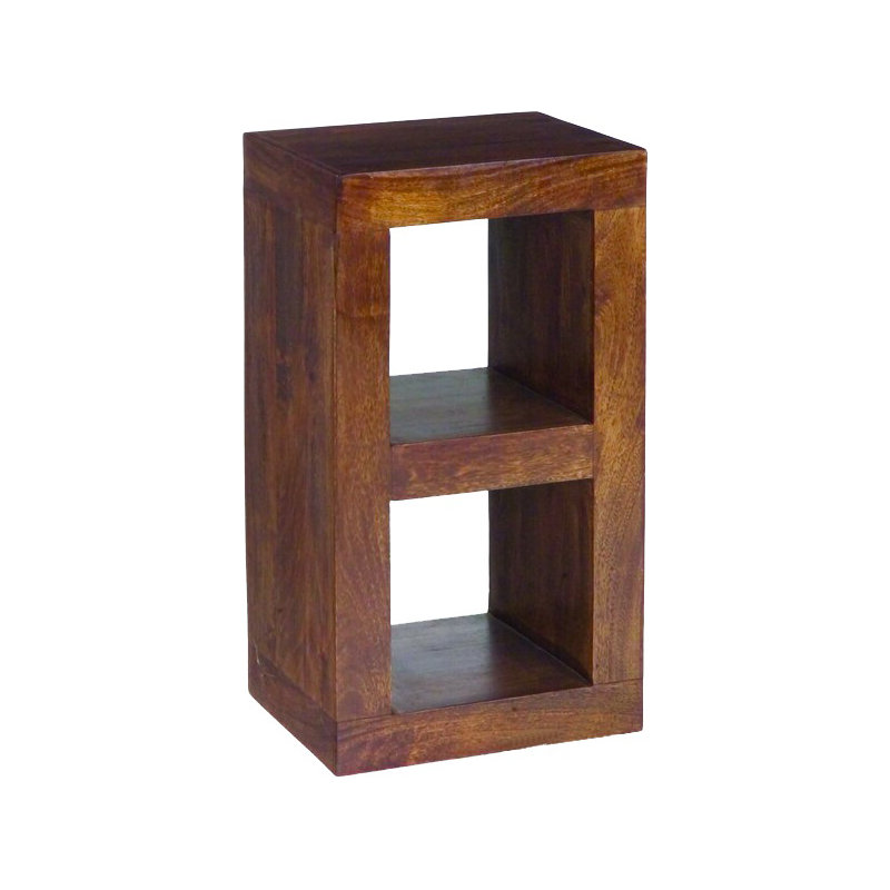 Quinton 81cm H x 44cm W Solid Wood Standard Bookcase, Dark Mango