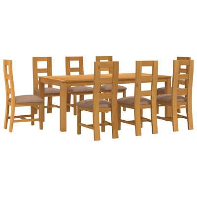 8 -Person Oak Solid Wood Dining Set