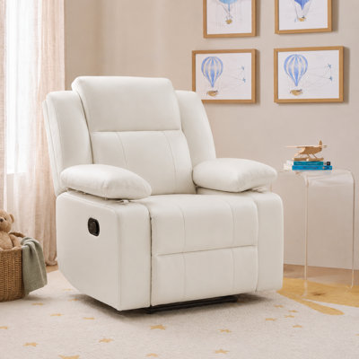 34”W Upholstered Swivel Reclining Rocking Chair