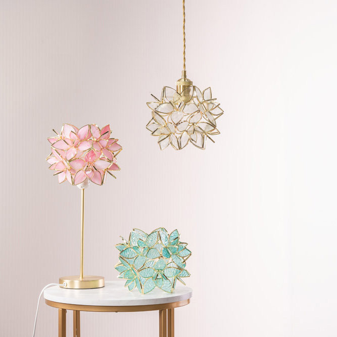 Clementina Metal Table Lamp, LED, Yes, Pink