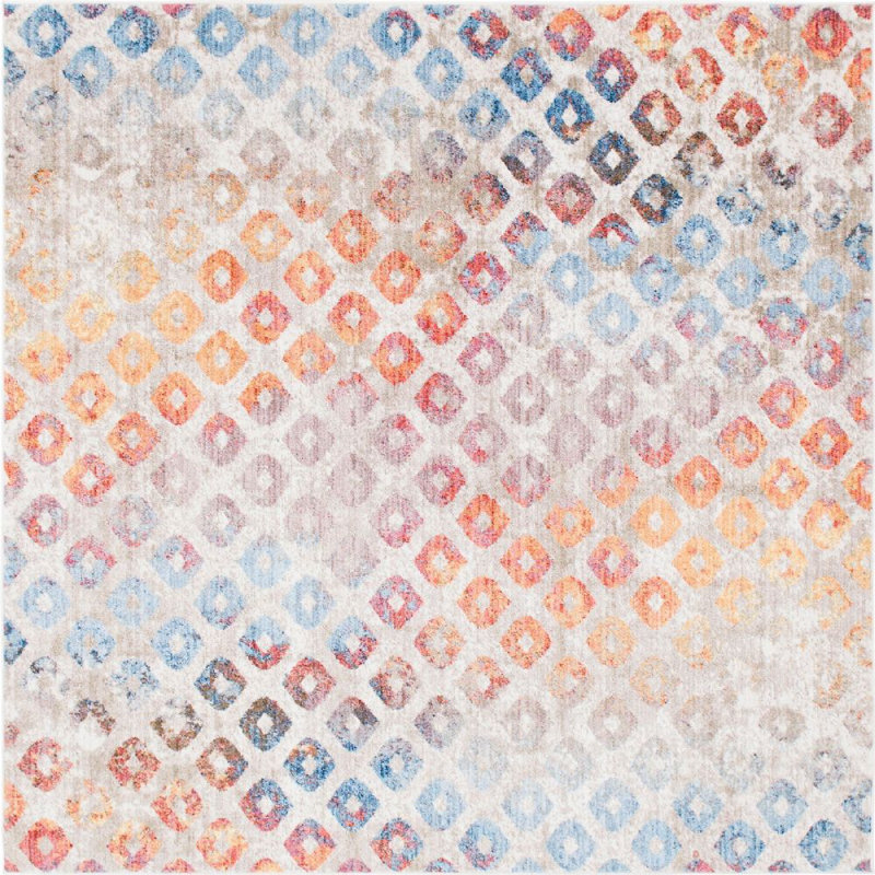 Corvena Abstract Indoor Rug, Square 8'