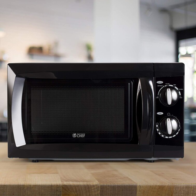  COMMERCIAL CHEF 0.6 Cubic Foot Microwave with 6 Power Levels,  Small Microwave with Grip Handle, 600W Countertop Microwave with 30 Minute  Timer and Mechanical Dial Controls, Black : Everything Else
