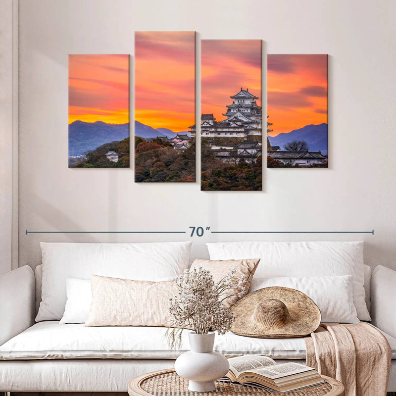 Himeji Castle Dawn, 32" H x 52" W